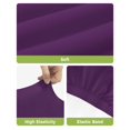 thumbnail image 4 of Pure Dark Purple Bar Stool Covers Set of 6, Simple Solid Color Stretch Washable Bar Chair Covers with Backs, Removable Pub Counter Height Chair Cover for Kitchen Dining Room Cafe, 4 of 7