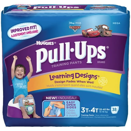 Huggies Pull-Ups Learning Designs Boys' Training Pants Mega Pack, Size 3T-4T, 38 Count
