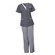 thumbnail image 4 of Uniformes de enfermería, conjuntos de batas para mujer, disfraz de enfermera cómodo para médico, pantalones deportivos superiores para esteticista de Gris Yinane Uniforme de enfermera, 4 of 8