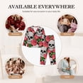thumbnail image 7 of Lsque Skull and Roses Pattern Long Sleeve Pajama Set for Women - Soft 2-Piece Sleepwear and Loungewear Set with Pockets, Comfy Nightwear-XX-Large, 7 of 7