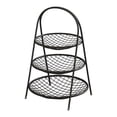 thumbnail image 3 of Cesta de frutas organizadora de encimera multiusos decoración cesta de hierro de pie para frutas Negro de 3 niveles, 3 of 9