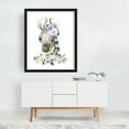 thumbnail image 3 of Zebra, Jungle Animals, Safari Animals, Purple Flowers, Gender Neutral Nursery - Illustration Watercolor Animal Floral Whimsical Botanical Black Framed Wall Art Print 6 x 8 inches, 3 of 4