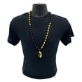 thumbnail image 3 of 33" Black and Gold Sectioned Football Necklace with Football Pendant (Dozen), 3 of 3