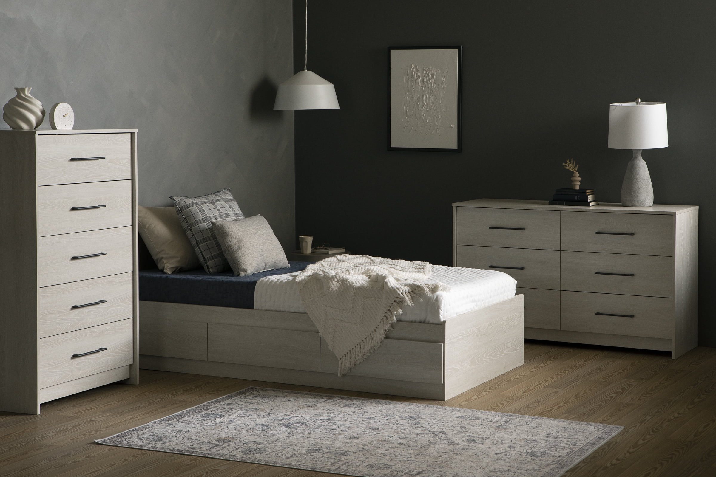 South Shore Londen 6-Drawer Dresser for Adult, in Winter Oak