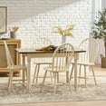 thumbnail image 6 of GDF Studio Drake Farmhouse Wood 5 Piece Expandable Dining Set, Cream, Dark Oak, and Antique White, 6 of 13