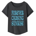 thumbnail image 4 of Camiseta para mujer Camiseta básica Camiseta transpirable con cuello redondo para mujer Tops de verano para oficina Playa Trabajo Vacaciones S, 4 of 8