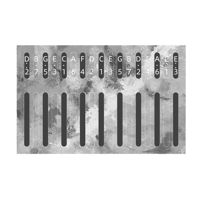 17 Keys Kalimba Scale Thumb Piano Note Sticker Learner Tools for Beginner Gifts
