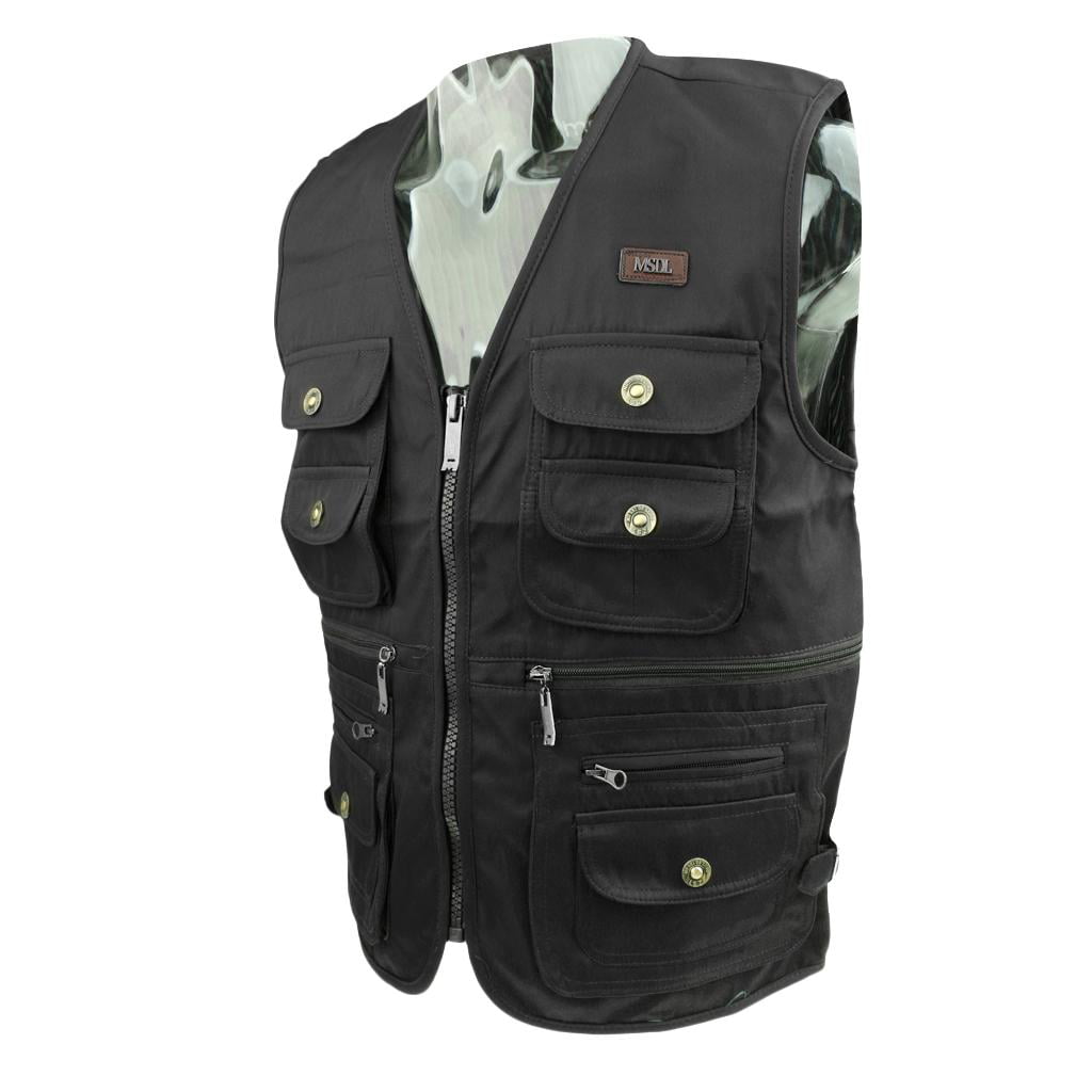 Men's Vest Multi-Pocket Fishing Photography Vests Outdoor Waistcoat Jacket 