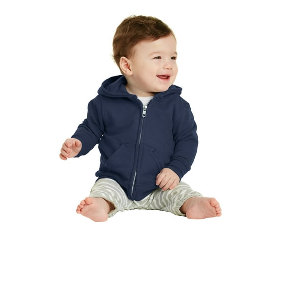 Precious Cargo Infant Full-Zip Hooded Sweatshirt. Car78izh , CAR78IZH , Navy , 12M