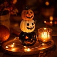 thumbnail image 4 of Konghyp Light Up 3 Stacked Pumpkin Figurine Halloween Tabletop Decor, Halloween Decoration, Glowing Pumpkin Ornament, Festive Home Decor, Fall Harvest Table Centerpiece, Seasonal Resin Decoration, 4 of 7