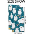 thumbnail image 3 of GZHJMY Fingertip Hand Towels, 2 Pack Pcs Cute Sheep Heart Absorbent Face Bath Towels for Bathroom Kitchen, 30"x15", 3 of 6