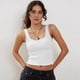 thumbnail image 4 of Camisola de Tirantes para Mujer, , Ajustada, de Punto Acanalado, con Encaje, para Verano, con Cuello Cuadrado y Sin Mangas. M, 4 of 9