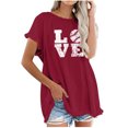 thumbnail image 1 of Camiseta de manga corta estampada casual para mujer OAVQHLG3B Store  lin121212, 1 of 5