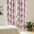 thumbnail image 2 of Ambesonne Floral Inspiration Curtains, Flourish Nature, Pair of 28"x63", Pale Rose Pale Pink and Dusk, 2 of 5