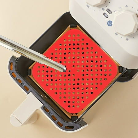 

2Pcs Frying Liner - Food-Grade Non-Stick Silicone Fryer Basket Mat Dishwasher Safe for Kitchen Use