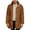 Brown, variant on Mens Trench Coat Stand Collar Casual Cozy Loose Fit Single Pea Coat Mid Long Overcoat Winter Outerwear, Modern Style, Everyday Comfort Brown XXL
