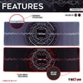 thumbnail image 2 of Techni Sport Runway Circuit Gaming Mouse Pad 36" x 11.5", Black/Grey, 2 of 7