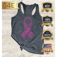 thumbnail image 2 of S4E Women's Pink Ribbon Word Montage Racerback Slim Fit Small Charcoal, 2 of 4