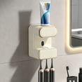 thumbnail image 4 of FEISHENTT Automatic Toothpaste Dispenser, Wall Mounted Toothbrush Holder with 3 Slots, Electric Smart Toothpaste Dispenser for Kids and Adults, 4 of 7