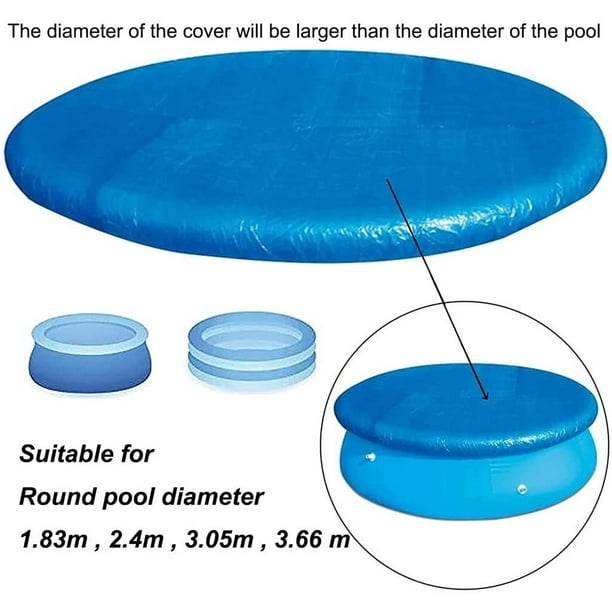 Inflatable Pool Cover for Round Above Ground Swimming Pools Sun