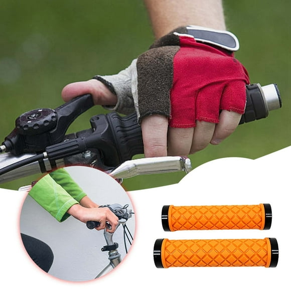 Riforla Poignées de Vélo en Caoutchouc Souple pour Vélos Design Ergonomique pour Enfants Accessoires de Vélo Orange