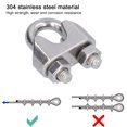 thumbnail image 4 of Wire Rope Clamp,20Pcs Stainless Steel Wire Rope Clamp Hardware Rigging Cable Clip Lock Clamping Fasteners[M4(4mm)], 4 of 9
