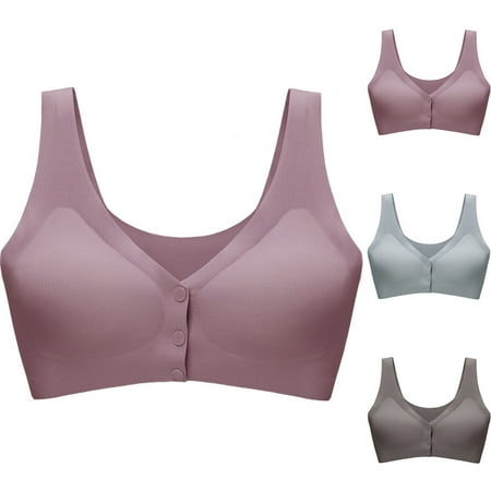CFLVAEK Womens Nursing Bras Plus Size Front Closure Maternity Bra Ultra Comfort Wireless Supportive Bras Seamless Pregnancy Sleep Bralettes Blue XL