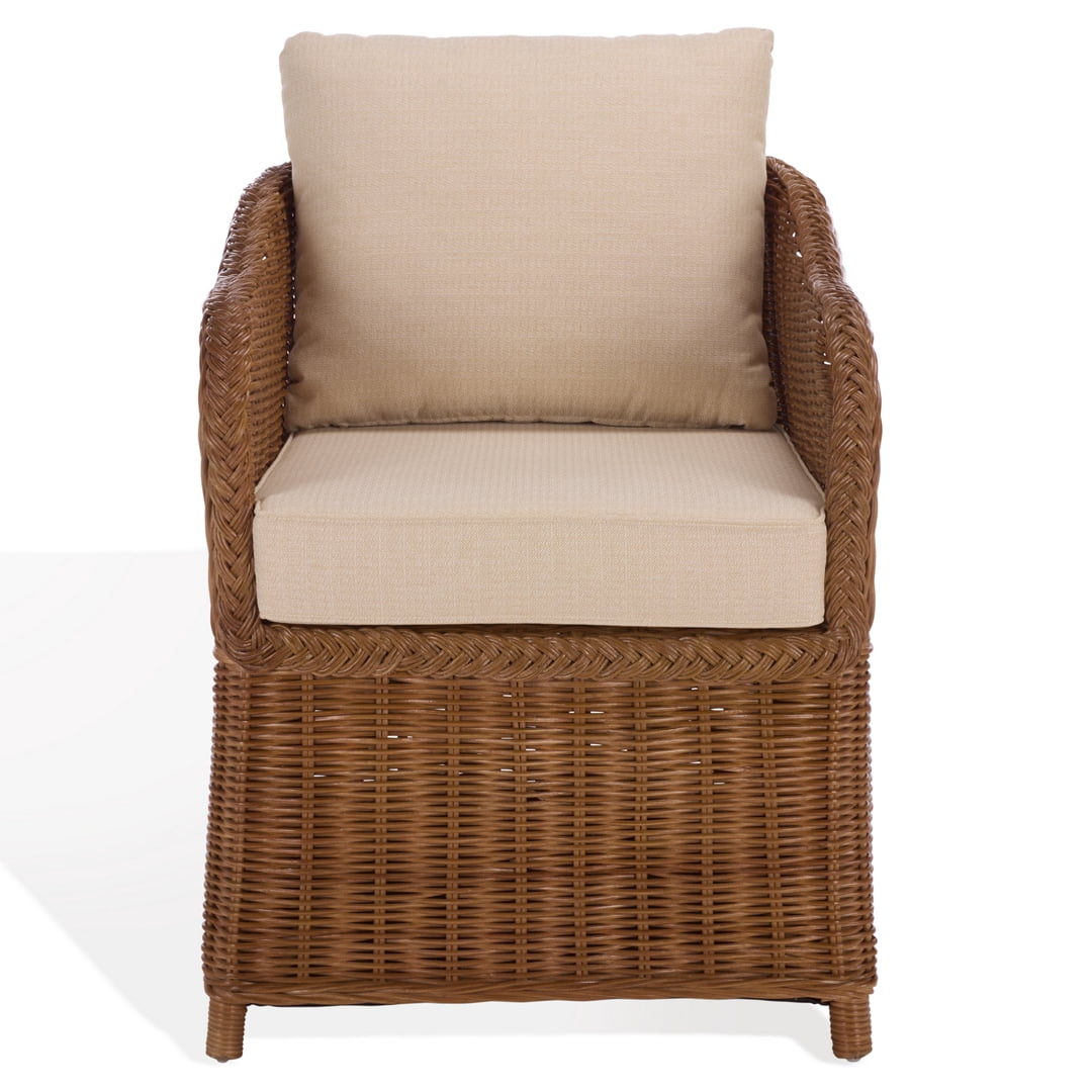 Safavieh Couture Nikolina Rattan Modern Accent Chair, Natural/Beige