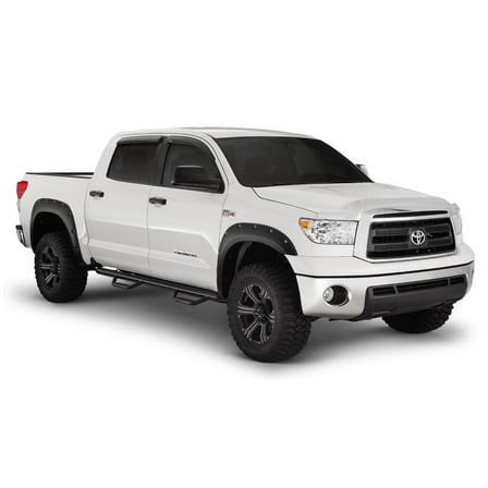 Bushwacker 07-13 Toyota Tundra Fleetside Pocket Style Flares 4pc 97.6/78.7/66.7in Bed - Black Fits select: 2010 ,2013 TOYOTA TUNDRA CREWMAX SR5