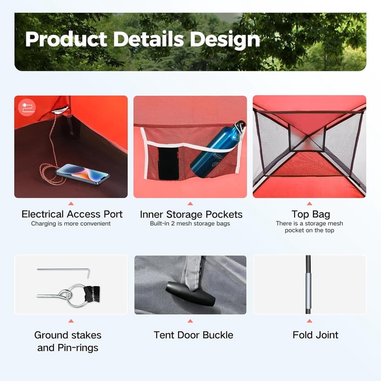 Camping Tent ALPHA CAMP 8 Person – Instant Setup, Weatherproof Dome ...