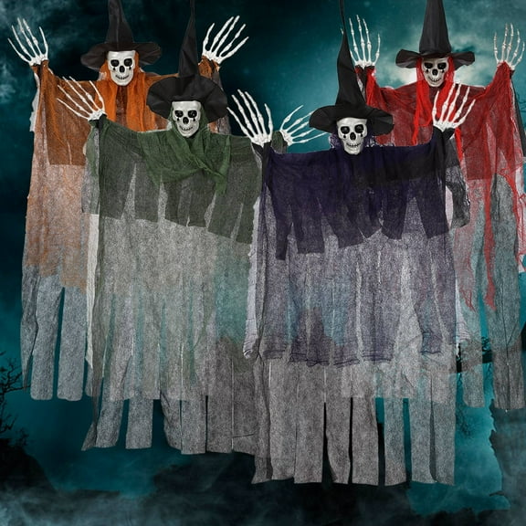 CXALSSY Halloween Decor, Halloween Decorations, Halloween Decorations Indoor, Halloween Indoor Decor,Halloween Hanging Skeleton Ghost Decorations - 47.24in Hanging Grim Reapers