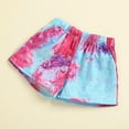thumbnail image 6 of YTDSCS Toddler Baby Girls Hooded Outfits Kids Girls 2PCS Short Sleeve Tie-Dye T-Shirt and Shorts Suit 2PCS Summer Casual Clothes Set for 18 Months-6 Years, 6 of 9