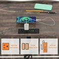 thumbnail image 5 of Bonzy Home 2 Drawer Solid Wood Nightstand with Charging Stand, Dark Wood, 5 of 11