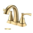 thumbnail image 1 of 4 inch Centerset Bathroom Faucet with Drain Assembly Brushed Gold, 1 of 4