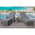 thumbnail image 2 of Holaki 77.5" Outdoor Long Reclining Chaise, Wicker Lounge with Armrests, Patio Adjustable Recliner with Soft Removable Cushions,All Weather Rattan Pool Lounge for Poolside & Garden (Beige+Grey), 2 of 10