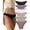 6pack A, variant on FINETOO 6 Pack Cotton Underwear for Women Cheeky High Cut Breathable Hipster Bikini Striped Panties Pack S-XL