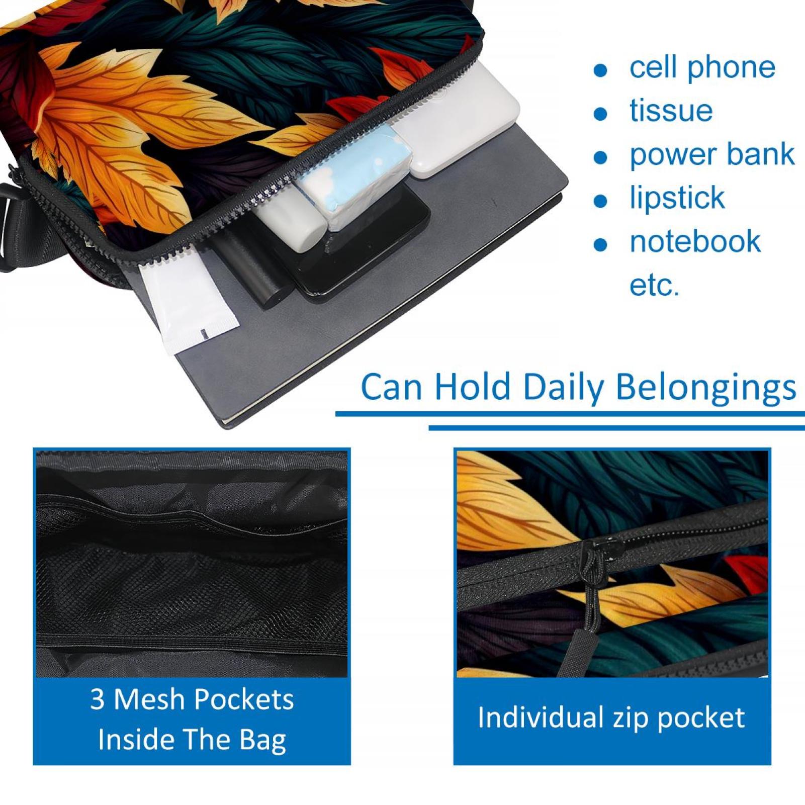 Thanksgiving leaves Lightweight Adjustable Crossbody Bag Fanny Pack Running Belt Extension Strap Unisex