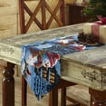 thumbnail image 3 of Table Runner Dresser Scarves Christmas Snowman Holly and Bird Cotton Linen Burlap Table Cover Farm Winter Snowy Scene Table Runners for Family Kitchen Dining Holiday Party Banquet Decor, 3 of 5