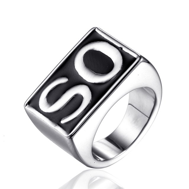 Anillo de acero de titanio exagerado japonés y coreano con personalidad de moda retro punk para hombres coreanos con calavera dominante
