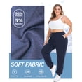thumbnail image 3 of Plus Size Sweatpants for Women Drawstring Jogger Pants Loose Fit Elastic Waist Workout Lounge Pants with Pockets,1X-5X, 3 of 7