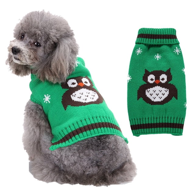 Suéter para perro con forma de búho de Halloween, ropa de peluche para perro, ropa cálida de invierno para mascotas 1397