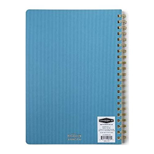 Libreta de notas DesignWorks Ink A4 21 cm x 29.5 cm papel azul clásico con textura dorados