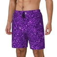 thumbnail image 2 of Xecao Purple Glitter for Men's Swimming Trunks Swim Trunks Quick Dry Swim Shorts with Mesh Lining Funny Swimwear Bathing Suits, 2 of 9