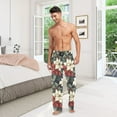 thumbnail image 6 of FORMRS Mens Pajama Pants with Pockets Sleepwear Lounge Bottoms Sizes S-2XL, White Christmas Leaves, 6 of 7