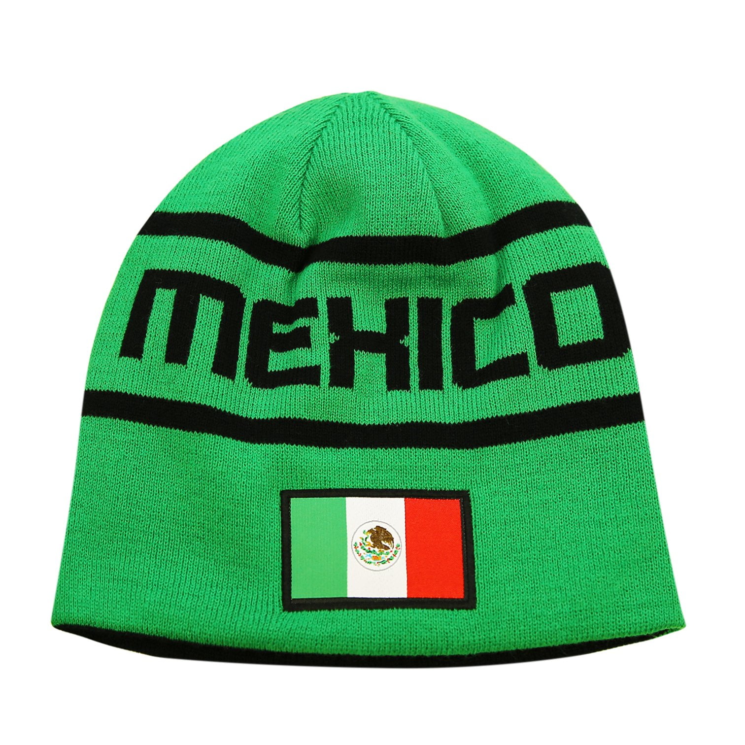 Pana Mexico Jacket Soccer and Beanie hat Flag Logo Winter Set 