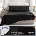 thumbnail image 2 of BDEUS 7 Pieces Comforter Set Queen，Bed in A Bag，All Seasons Bedding Sets with Comforter,Fitted Sheet,Flat Sheet,Pillowcases & Shams, Black, 2 of 14