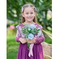 thumbnail image 4 of Lanbubble Toddler Girls Dresses Long Sleeve Velvet Tutu Dress Tulle Birthday Party Princess Dress for girl 1-6T, 4 of 8