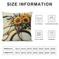 thumbnail image 5 of COMIO Decorative Throw Pillow Cover Plant Sunflower - Flower Bike Pillow Cushion Case - Yellow White Square Pillow Cushion Cover, Great for Couch, Patio, Chair, Living Room Decor White, 5 of 5