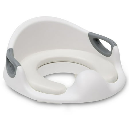 UPC: 0080213099572 | Delta Children Kid Size Toddler Potty Training Seat- Incl Built-in Splash Guard -White/Grey