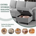 thumbnail image 6 of Sobaniilo 79" Convertible Sectional Sofa Couch, Linen Fabric L Shaped Couch with Reversible Ottoman, 3-Seat Small Sectional Sofa Couches for Living Room, Apartment, Small Space, Light Gray, 6 of 8